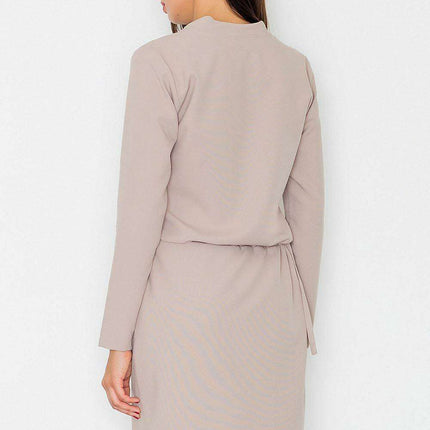 Chic Midi Dress with Kimono Sleeves and Waist Belt by Figl - Elegant Daywear - Très Elite