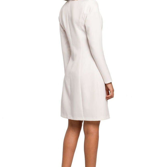 Chic Minimalist Button-Down Day Dress - Très Elite