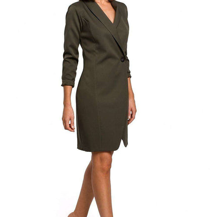 Chic Minimalist Button-Down Day Dress - Très Elite