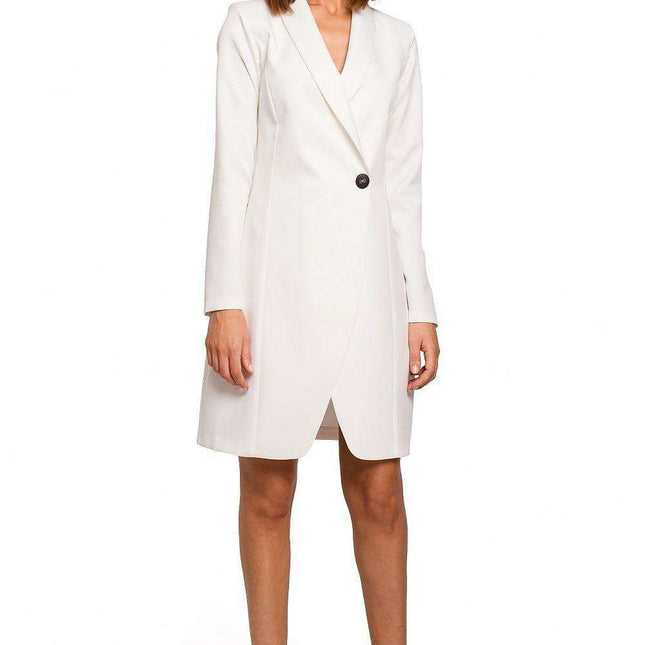 Chic Minimalist Button-Down Day Dress - Très Elite
