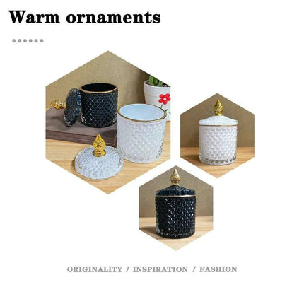 Chic Minimalist Glass Organizer Jar for Jewelry and Aromatherapy Essentials - Très Elite