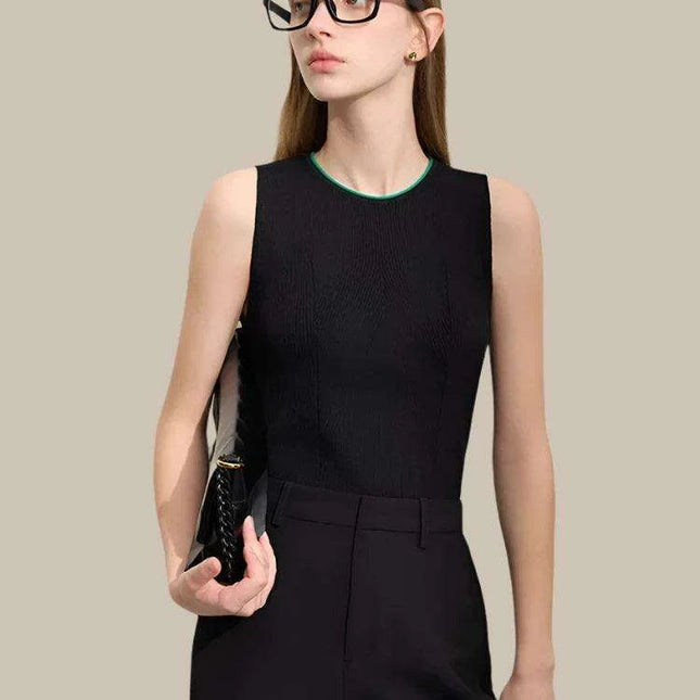 Chic Minimalist Women's Slim Fit Sleeveless Casual Camisole for Spring Fashion