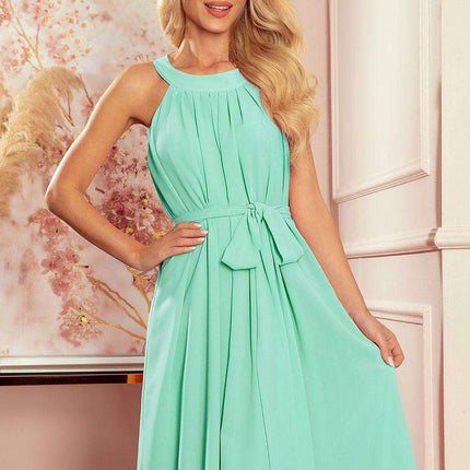 Chic Mocca Chiffon Daydress Set with Belt - Numoco - Très Elite