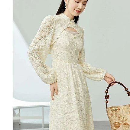 Chic Modern Lace Two-Piece Dress Set for Stylish Women