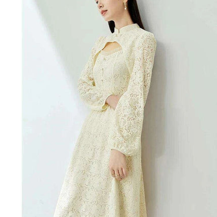 Chic Modern Lace Two-Piece Dress Set for Stylish Women