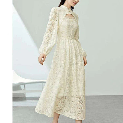 Chic Modern Lace Two-Piece Dress Set for Stylish Women