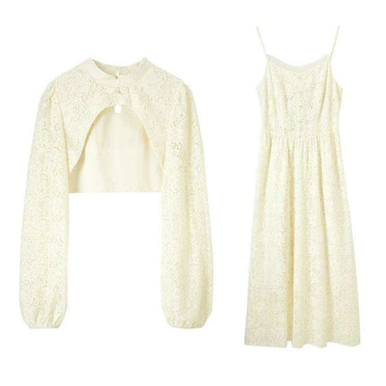 Chic Modern Lace Two-Piece Dress Set for Stylish Women