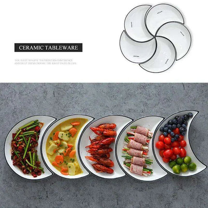 Chic Moon-Inspired White Ceramic Dining Set for Elegant Entertaining - Très Elite