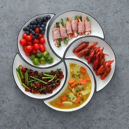 Chic Moon-Inspired White Ceramic Dining Set for Elegant Entertaining - Très Elite