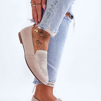 Chic Natural Suede Women's Moccasins - Style 179110 - Très Elite