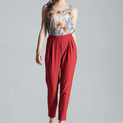 Chic Navy Blue Tailored Pleated Trousers for Women - Très Elite