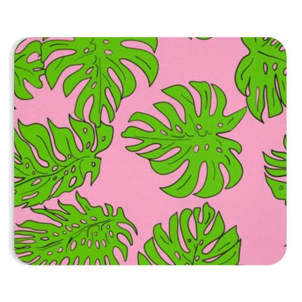 Chic Neoprene Mouse Pad with Vibrant Tropical Leaf Design for a Stylish Office Environment- Très Elite- Très Elite