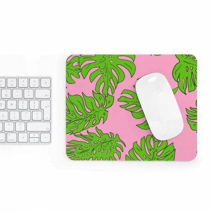Chic Neoprene Mouse Pad with Vibrant Tropical Leaf Design for a Stylish Office Environment- Très Elite- Très Elite