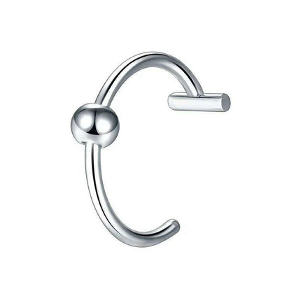 Chic Non-Pierced Stainless Steel Hoop Ring: Versatile Jewelry for Nose, Lip, and Septum- Très Elite- Très Elite