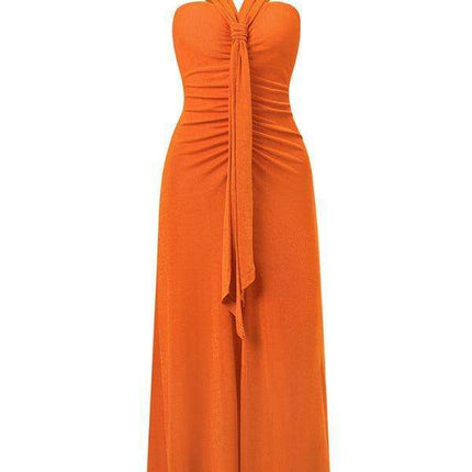 Chic Off-Shoulder Dress with Flowing Streamer Accents - Très Elite