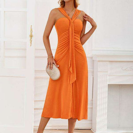 Chic Off-Shoulder Dress with Flowing Streamer Accents - Très Elite