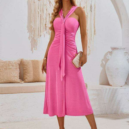 Chic Off-Shoulder Dress with Flowing Streamer Accents - Très Elite