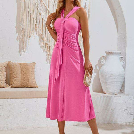 Chic Off-Shoulder Dress with Flowing Streamer Accents - Très Elite