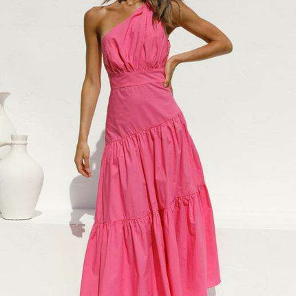 Chic Off-Shoulder Women's Cotton Maxi Dress - Très Elite