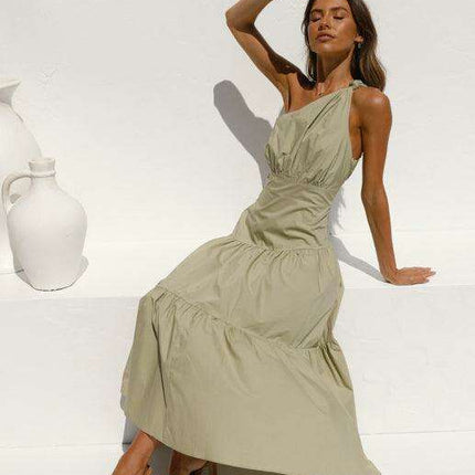 Chic Off-Shoulder Women's Cotton Maxi Dress - Très Elite
