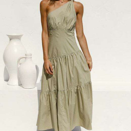 Chic Off-Shoulder Women's Cotton Maxi Dress - Très Elite