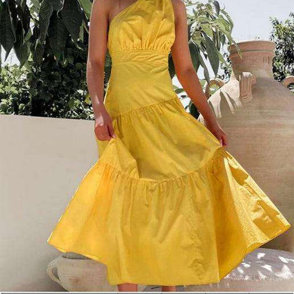 Chic Off-Shoulder Women's Cotton Maxi Dress - Très Elite