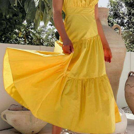 Chic Off-Shoulder Women's Cotton Maxi Dress - Très Elite
