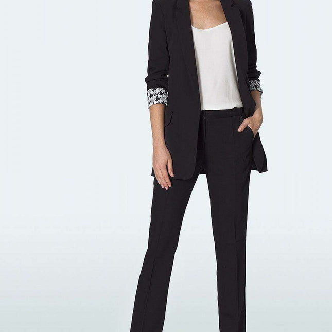 Chic Office Blazer With Eye Catching Cuff Design For Women