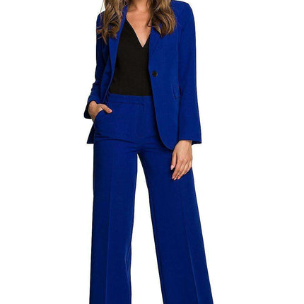 Chic One-Button Tailored Blazer - Très Elite