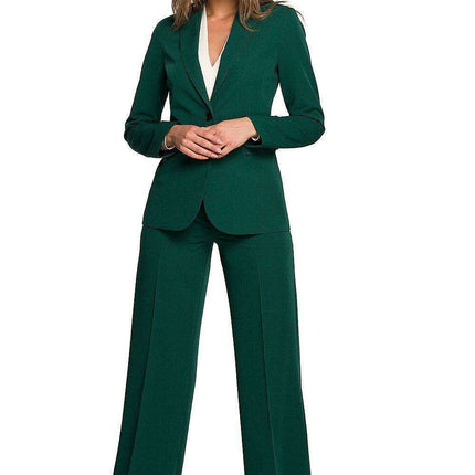 Chic One-Button Tailored Blazer - Très Elite