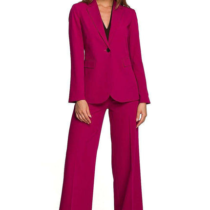 Chic One-Button Tailored Blazer - Très Elite