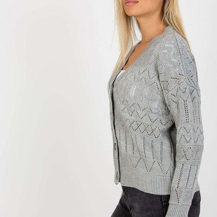 Chic Openwork Button Down Cardigan For Elegant Casual Wear - Très Elite