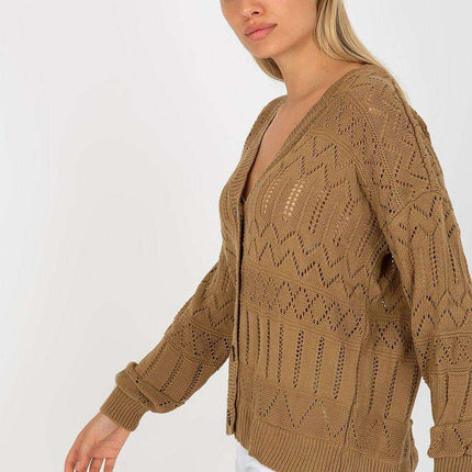 Chic Openwork Button Down Cardigan For Elegant Casual Wear - Très Elite