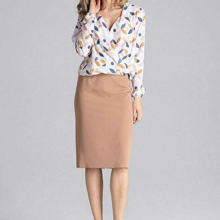 Chic Overlapping Back Knee-Length Pencil Skirt - Très Elite