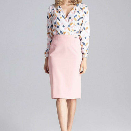 Chic Overlapping Back Knee-Length Pencil Skirt - Très Elite