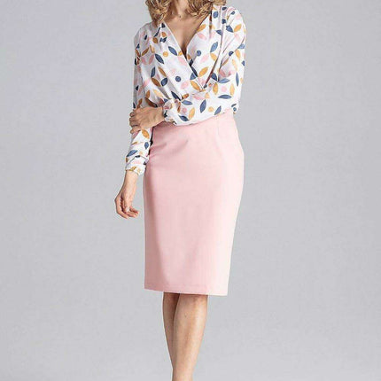 Chic Overlapping Back Knee-Length Pencil Skirt - Très Elite