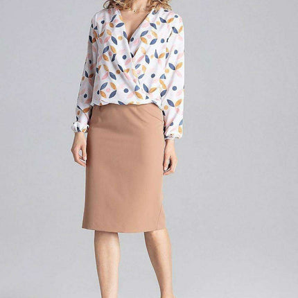 Chic Overlapping Back Knee-Length Pencil Skirt - Très Elite