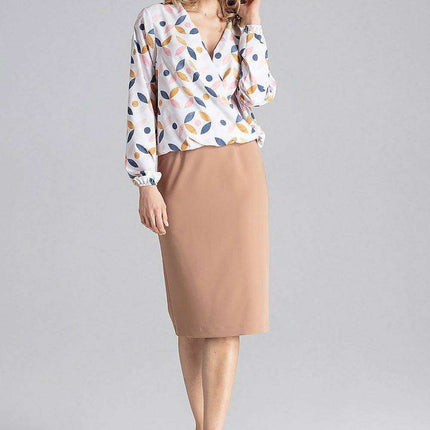 Chic Overlapping Back Knee-Length Pencil Skirt - Très Elite