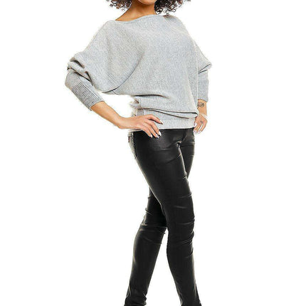 Chic Oversized Batwing Kimono Sweater - Cozy Acrylic Blend Design - Très Elite