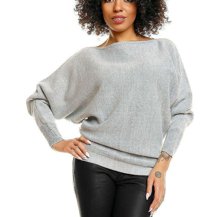 Chic Oversized Batwing Kimono Sweater - Cozy Acrylic Blend Design - Très Elite