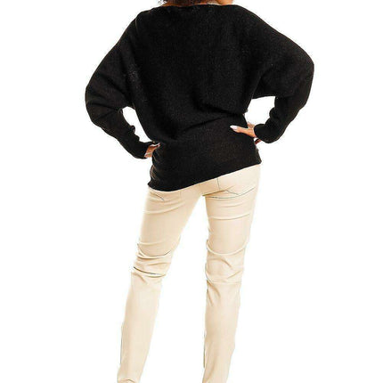 Chic Oversized Batwing Kimono Sweater with Elegant Boat Neck - Très Elite