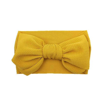 Chic Oversized Bow Turban Headband for Fashion-Forward Baby Girls