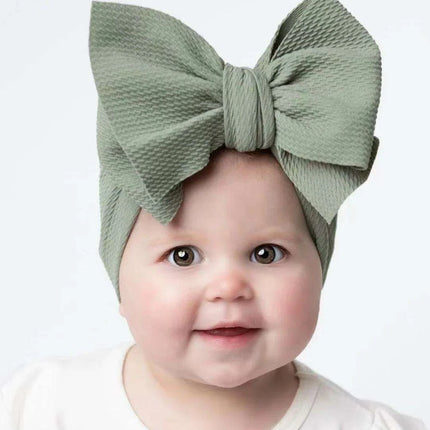 Chic Oversized Bow Turban Headband for Fashion-Forward Baby Girls