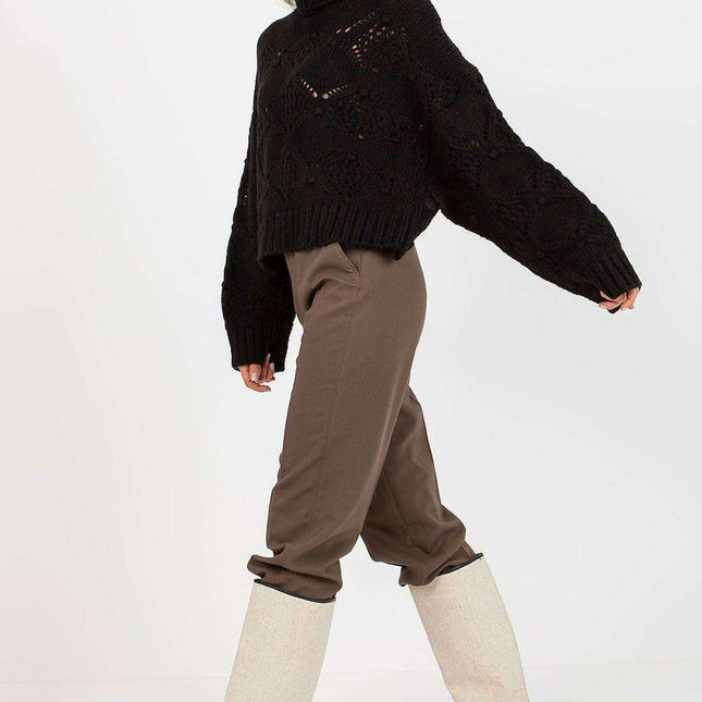 Chic Oversized Sleeve Turtleneck Knit Sweater