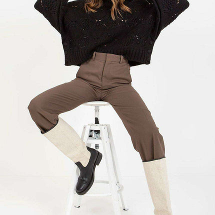Chic Oversized Sleeve Turtleneck Knit Sweater - Très Elite