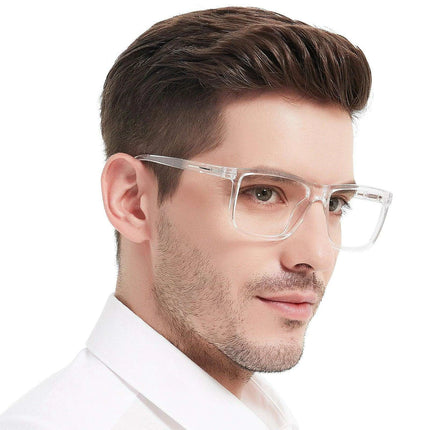 Chic Oversized Square Reading Glasses for Modern Men - Très Elite