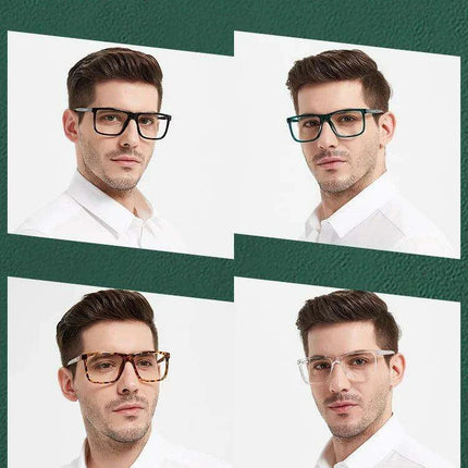 Chic Oversized Square Reading Glasses for Modern Men - Très Elite