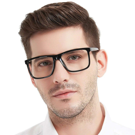 Chic Oversized Square Reading Glasses for Modern Men - Très Elite