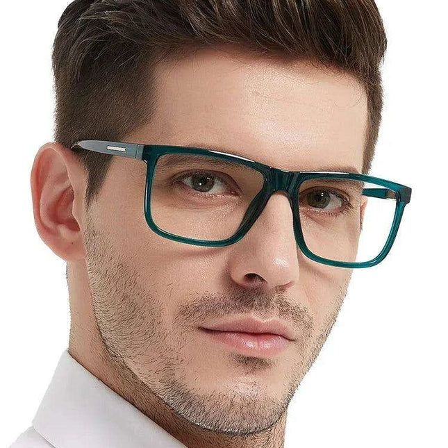 Chic Oversized Square Reading Glasses for Modern Men