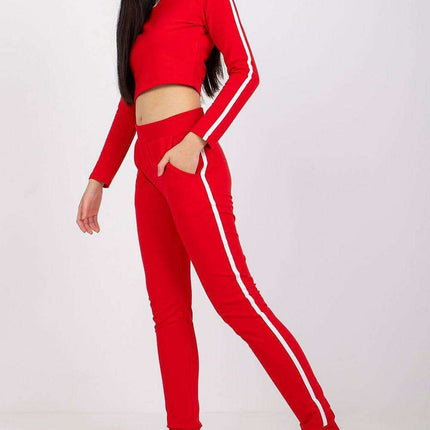 Chic Parisian Cotton Lounge Set With Striped Sleeves - Très Elite